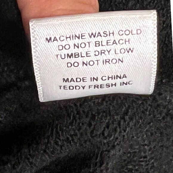 Teddy Fresh Hoodie Adult L Black I Heart Mom Graphic Rainbow Heart - Picture 12 of 12